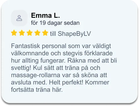 Recension från nöjd kund